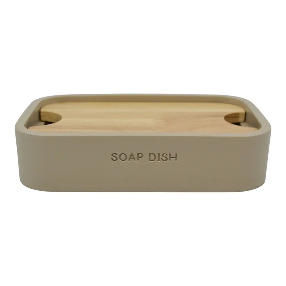 ΣΑΠΟΥΝΟΘΗΚΗ ΠΟΛΥΕΣΤΕΡΙΚΗ ΜΠΕΖ ΜΕ ΞΥΛΟ 12x7,8x2,8εκ. - Ankor 853915