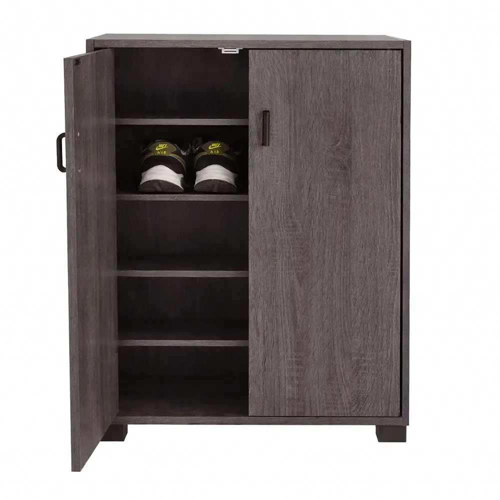 ΠΑΠΟΥΤΣΟΘΗΚΗ ΝΤΟΥΛΑΠΙ ΞΥΛΙΝΟ ΜΕ 4 ΡΑΦΙΑ ΣΕ ΓΚΡΙ ΧΡΩΜΑ 60x30x83,5 εκ.  - Ankor 854998