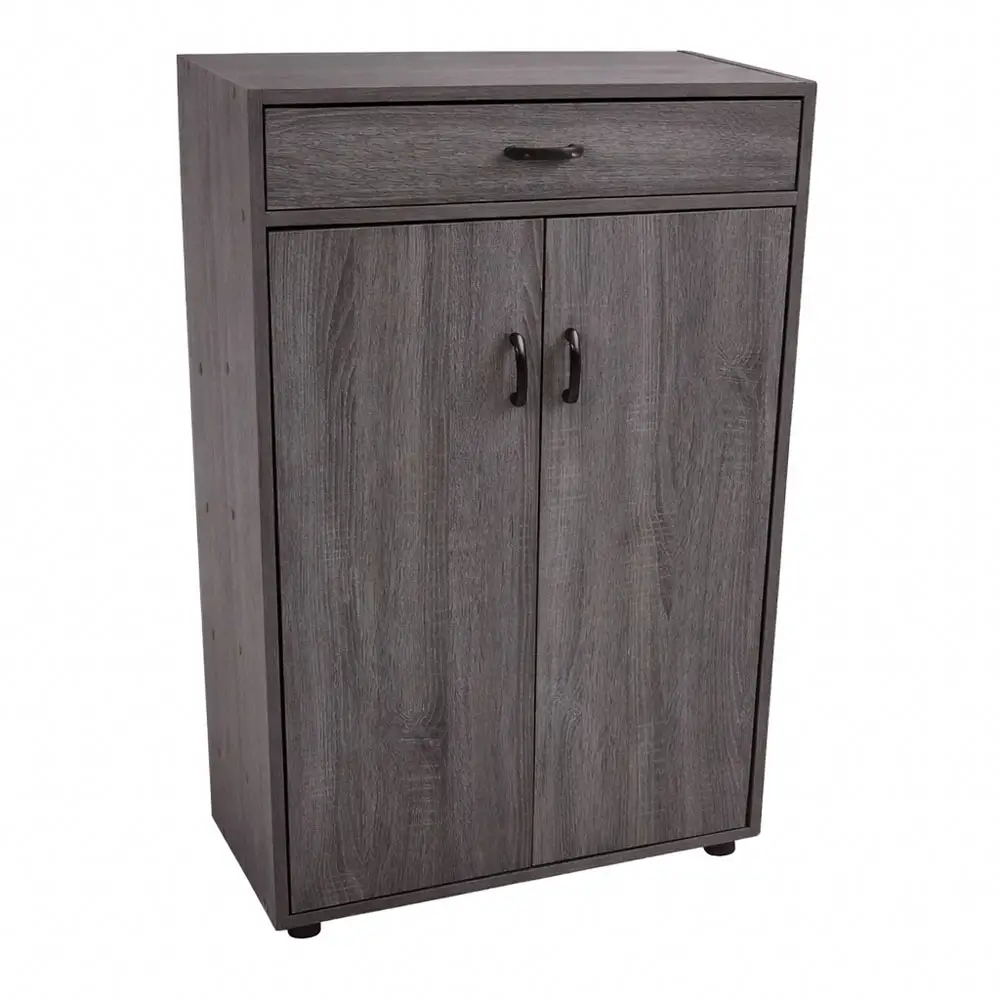 ΠΑΠΟΥΤΣΟΘΗΚΗ ΝΤΟΥΛΑΠΙ ΜΕ ΣΥΡΤΑΡΙ ΞΥΛΙΝΟ ΣΕ ΓΚΡΙ ΧΡΩΜΑ 60x30x95εκ.  - Ankor 855001