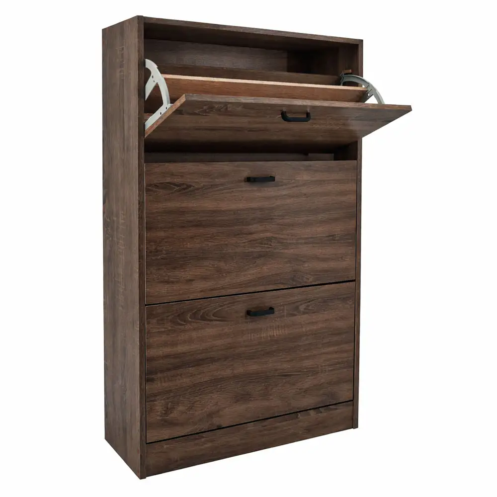 ΠΑΠΟΥΤΣΟΘΗΚΗ ΤΡΙΠΛΗ ΞΥΛΙΝΗ ΜΕ ΠΛΑΤΗ ΣΕ ΚΑΡΥΔΙ ΧΡΩΜΑ 63x24x115 εκ.  - Ankor 855056