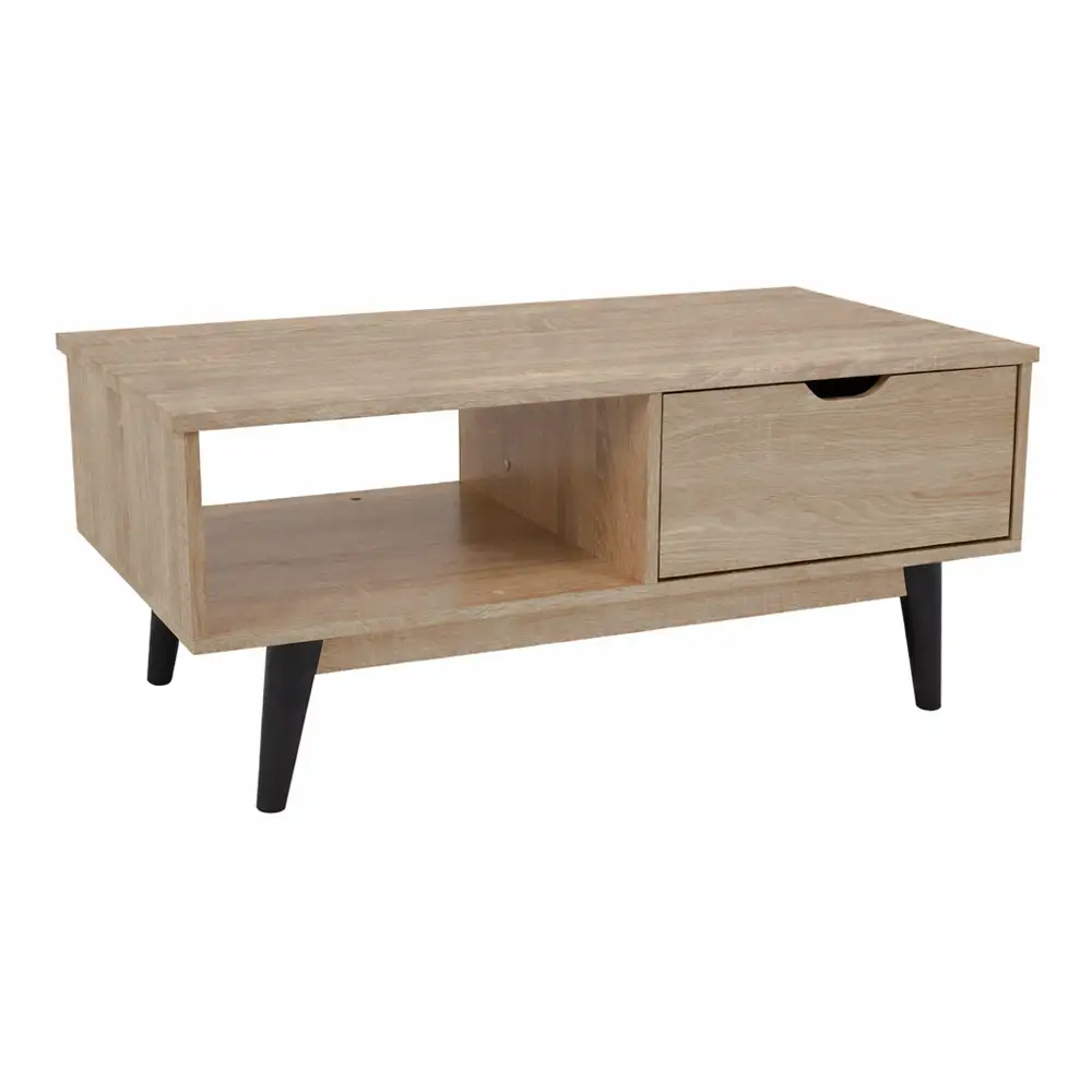 ΤΡΑΠΕΖΑΚΙ ΣΑΛΟΝΙΟΥ ΞΥΛΙΝΟ ΜΕ ΣΥΡΤΑΡΙ ΚΑΙ ΡΑΦΙ ΣΕ ΦΥΣΙΚΟ ΧΡΩΜΑ 100x48x43 εκ.  - Ankor 855162