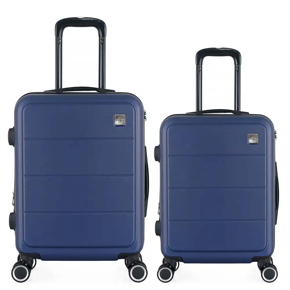 ΣΕΤ 2 ΒΑΛΙΤΣΕΣ  ABS 37x27x55εκ. ΚΑΙ 41x31x65εκ. ΜΕ ΕΠΕΚΤΑΣΗ ΚΑΙ 4 ΡΟΔΕΣ ΜΠΛΕ - Ankor 855179
