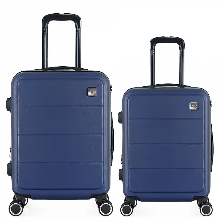 ΣΕΤ 2 ΒΑΛΙΤΣΕΣ  ABS 37x27x55εκ. ΚΑΙ 41x31x65εκ. ΜΕ ΕΠΕΚΤΑΣΗ ΚΑΙ 4 ΡΟΔΕΣ ΜΠΛΕ - Ankor 855179
