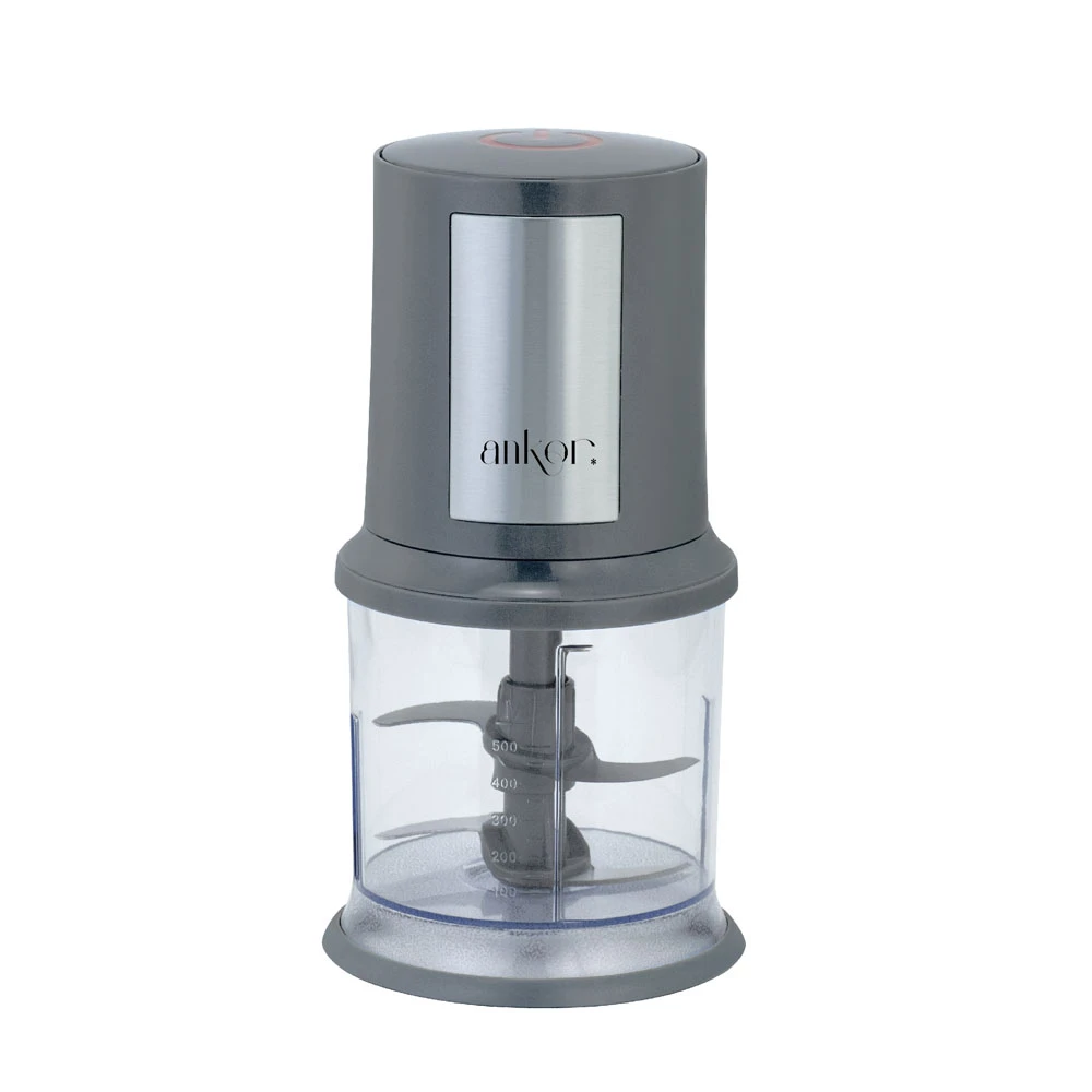 ΠΟΛΥΚΟΦΤΗΣ  ΜΕ ΔΙΠΛΗ ΛΕΠΙΔΑ 400W ΔΟΧΕΙΟ 500ml ΓΚΡΙ ΧΡΩΜΑ  - Ankor M2-830343