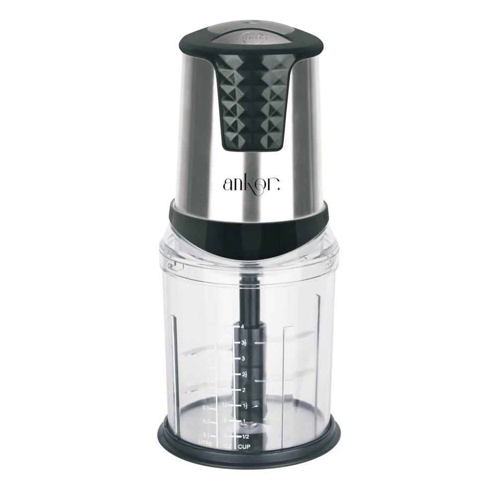 ΠΟΛΥΚΟΦΤΗΣ  ΜΕ ΤΡΙΠΛΗ ΛΕΠΙΔΑ 550W ΔΟΧΕΙΟ 1,0lt INOX ΜΑΥΡΟ  - Ankor M3-825882