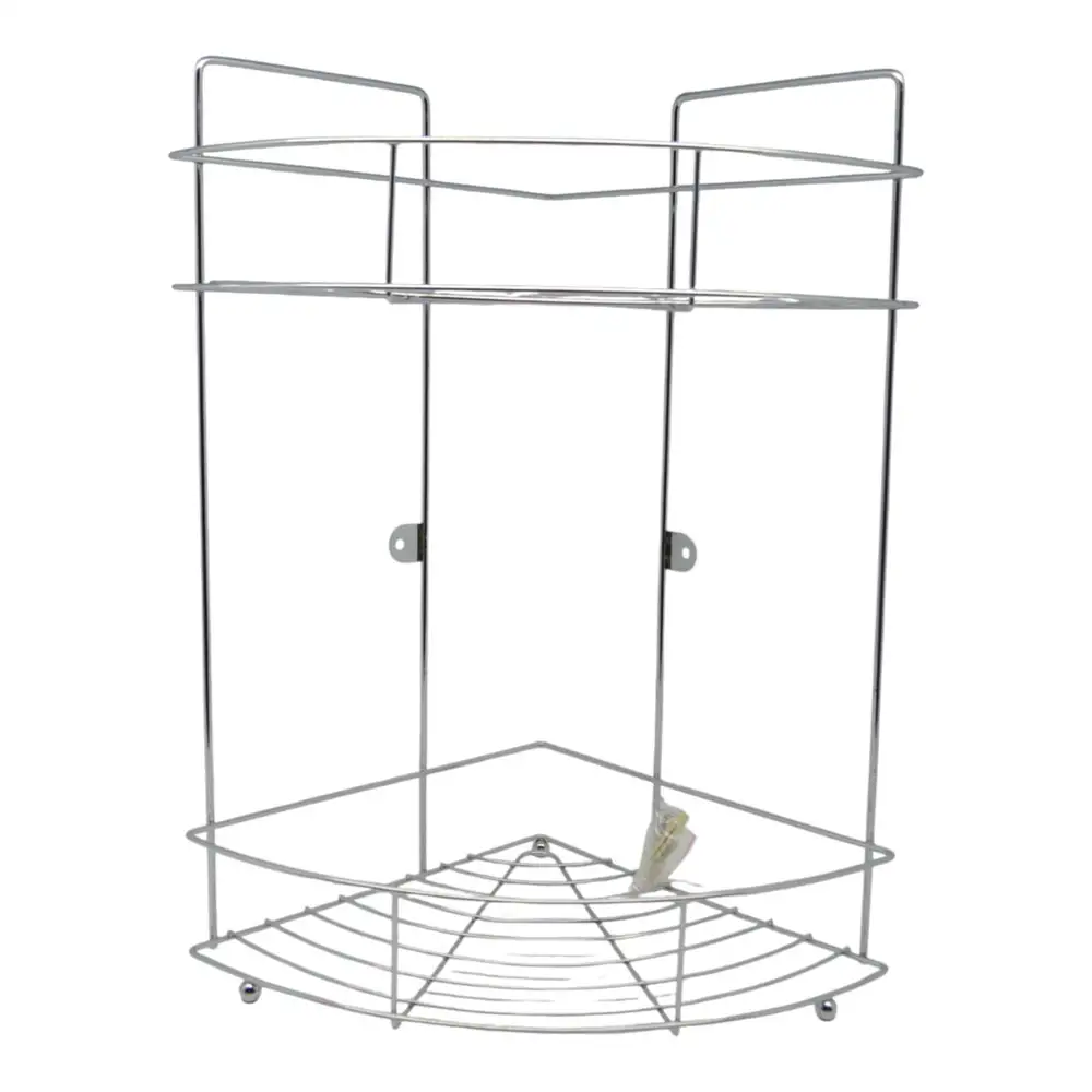 ΡΑΦΙΕΡΑ ΓΩΝΙΑ ΜΕΤΑΛΛΙΚΗ ΔΙΠΛΗ ΑΣΗΜΙ 22x22x38εκ. - Ankor Τ101