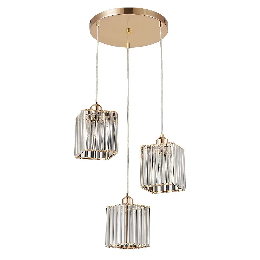 PDC 6169-3 3/Φ ΚΡΕΜ. ΧΡΥΣΟ ΚΥΒΟΙ ΚΡΥΣΤΑΛΙΝΟΙ 3ΧΕ27