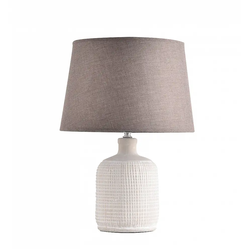 TLC 6354 ΕΠΙΤΡΑΠΕΖΙΑ ΛΑΜΠΑ ΚΕΡΑΜΙΚΗ ΒΑΣΗ ΑΝΑΓΛΥΦΗ ΜΕ ΑΜΠΑΖΟΥΡ ΓΚΡΙ 1ΧΕ27