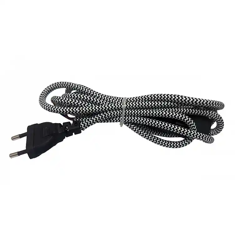 SPC 134 BK/WH ΚΑΛΩΔΙΟ ΜΕ ΔΙΑΚΟΠΤΗ ΠΟΡΤΑΤΙΦ (ΦΙΣ-ΠΟΥΑΡ) ΥΦΑΣΜΑΤΙΝΟ