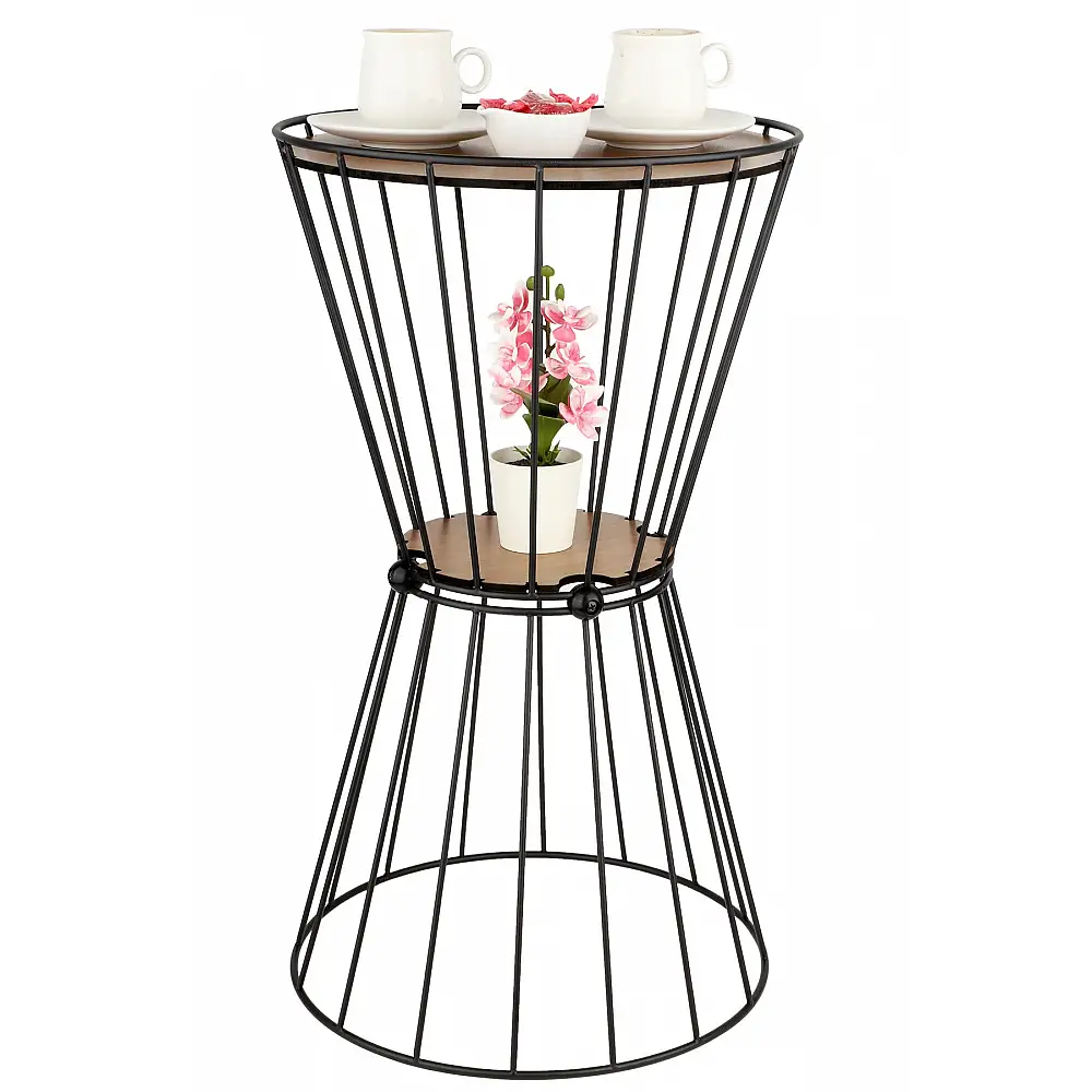 TBBT-16 ΒΚ ΤΡΑΠΕΖΑΚΙ ΒΟΗΘΗΤΙΚΟ ΜΕΤΑΛΛΙΚΟ ΜΑΥΡΟ ΜΕ ΚΑΠΑΚΙ ΞΥΛΙΝΟ ΚΑΡΥΔΙΑ