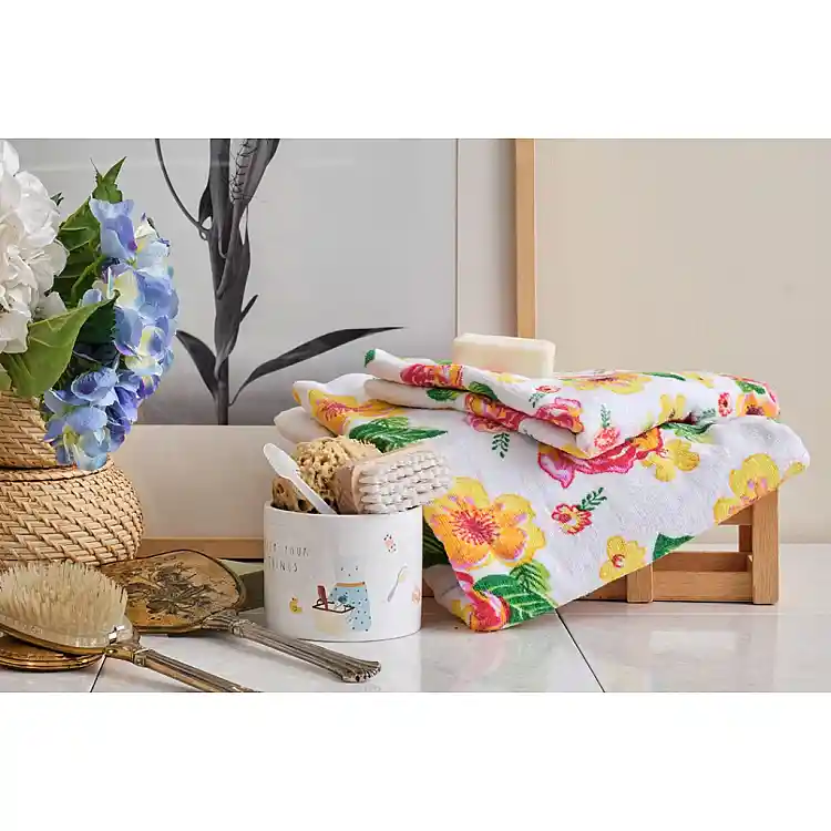 Πετσέτα Τυπωμένη Βελούρ Garden - Yellow, Σώματος 70x140