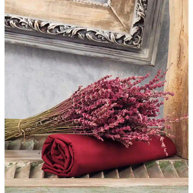 Σεντόνια Μονόχρωμα Λάστιχο Angel - Burgundy, Μονό λάστιχο (105x200+25)