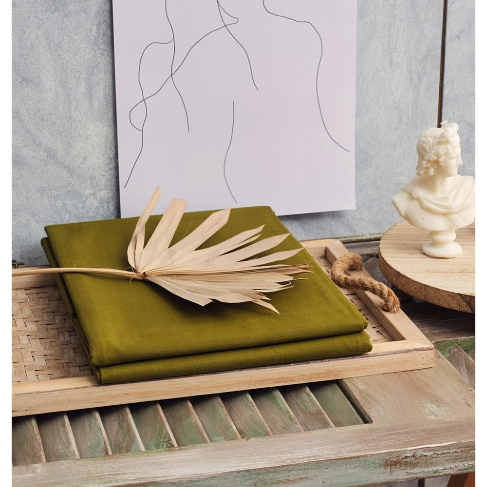 Παπλωματοθήκη Μονόχρωμη Power Nap - Khaki, Υπέρδιπλο (220x240)