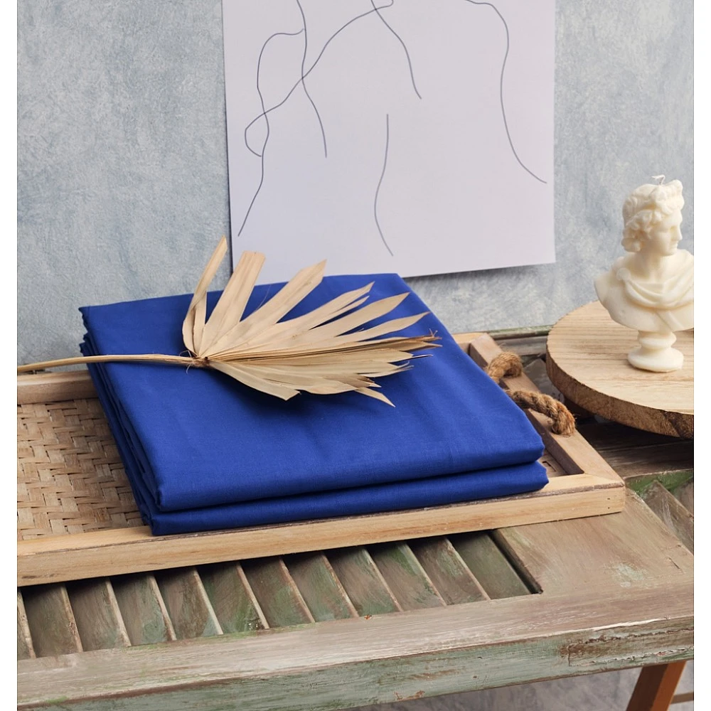 Παπλωματοθήκη Μονόχρωμη Power Nap - Blue, Υπέρδιπλο (220x240)