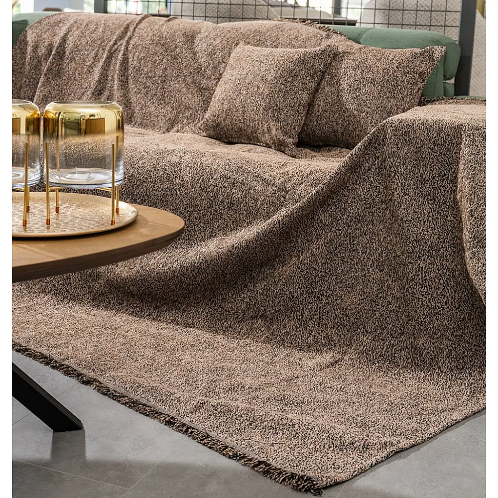 Ριχτάρι Καναπέ Chenille ANI Mocca-Black - Mocca - Black, Μονοθέσιο (180x180) Ριχτάρι Καναπέ Chenille ANI Mocca-Black - Mocca - Black, Μονοθέσιο (180x180)
