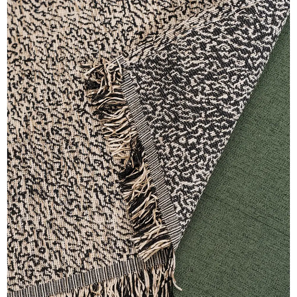 Ριχτάρι Καναπέ Chenille ANI Beige-Black - Beige - Black, Τριθέσιο (180x300)