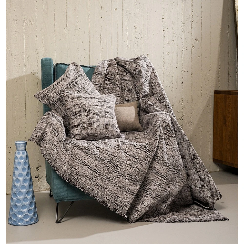 Ριχτάρι Καναπέ Chenille DIMI Grey - Grey, Διθέσιο (180x250)