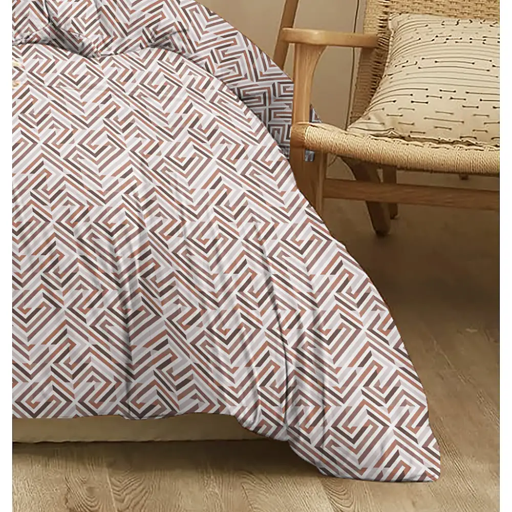 Παπλωματοθήκη "Marta" Maze Moka - Μονή (165x245)