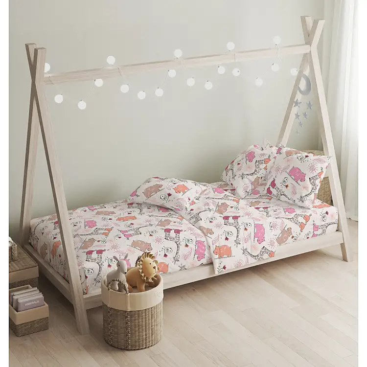 Σεντόνια Σετ Jungle Pink - 165x270+50X70