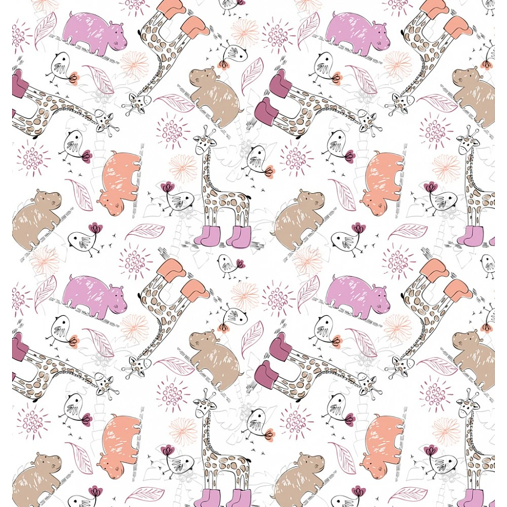 Σεντόνια Σετ Jungle Pink - 125x175(x2)+30x40(x1) Σεντόνια Σετ Jungle Pink - 125x175(x2)+30x40(x1)