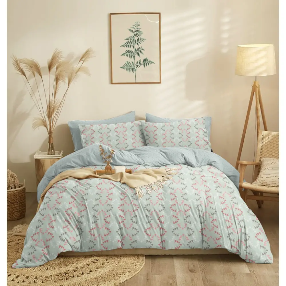 Σεντόνια Σετ "Marta" Loom Mint - Υπέρδιπλο Λάστιχο (1x230x260+1x170x200+30+2 μαξ. 50×70)