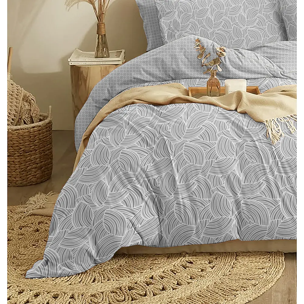 Σεντόνια Σετ Zinnia Grey - Υπέρδιπλο Λάστιχο (1x230x260+1x170x200+30+2 μαξ. 50×70)
