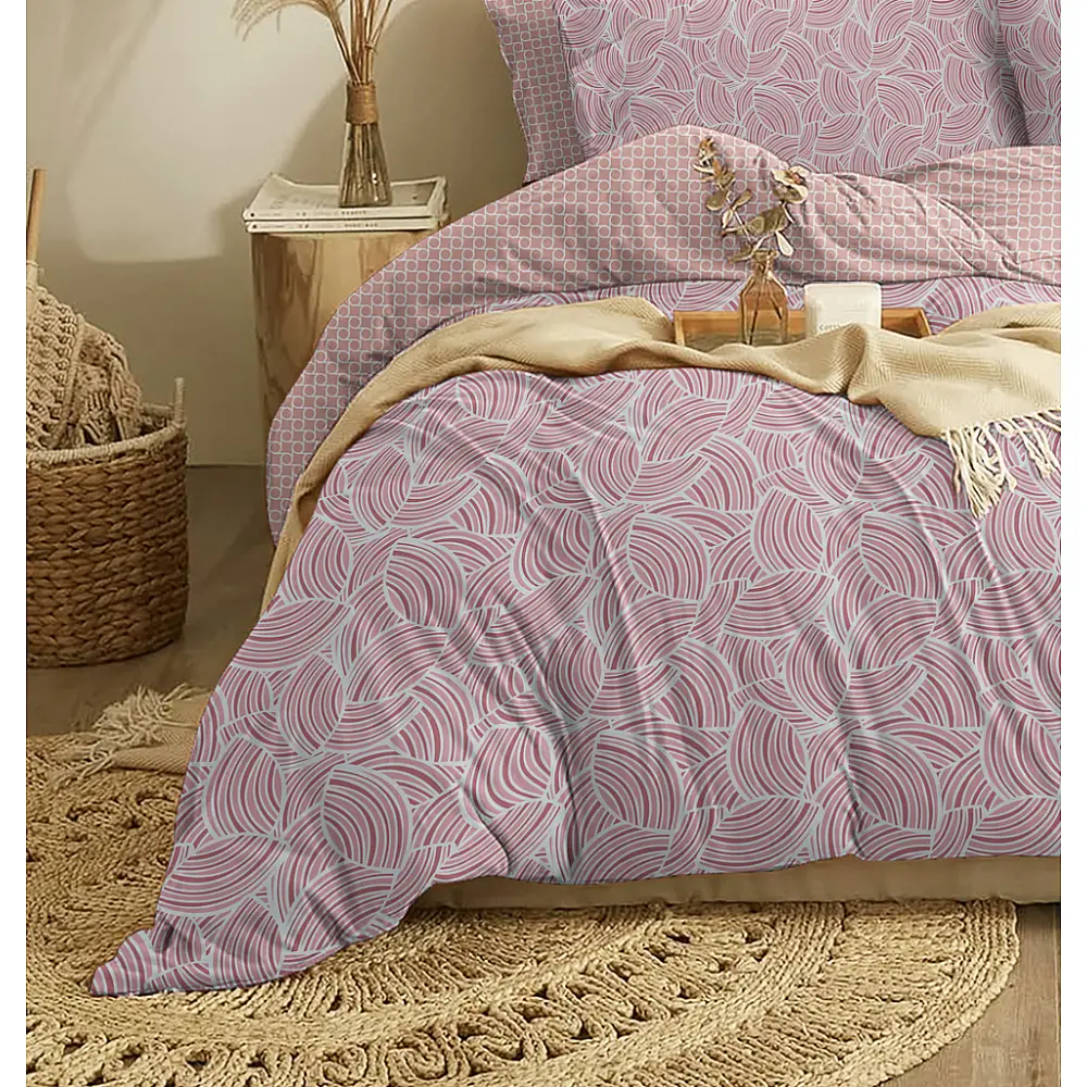 Σεντόνια Σετ Zinnia Dusty Pink - Υπέρδιπλο Λάστιχο (1x230x260+1x170x200+30+2 μαξ. 50×70)