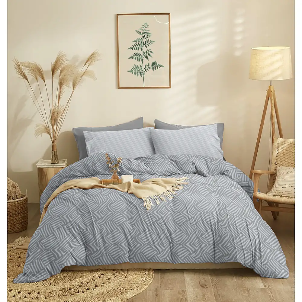 Παπλωματοθήκη Marty Grey - Υπέρδιπλη (225x245)