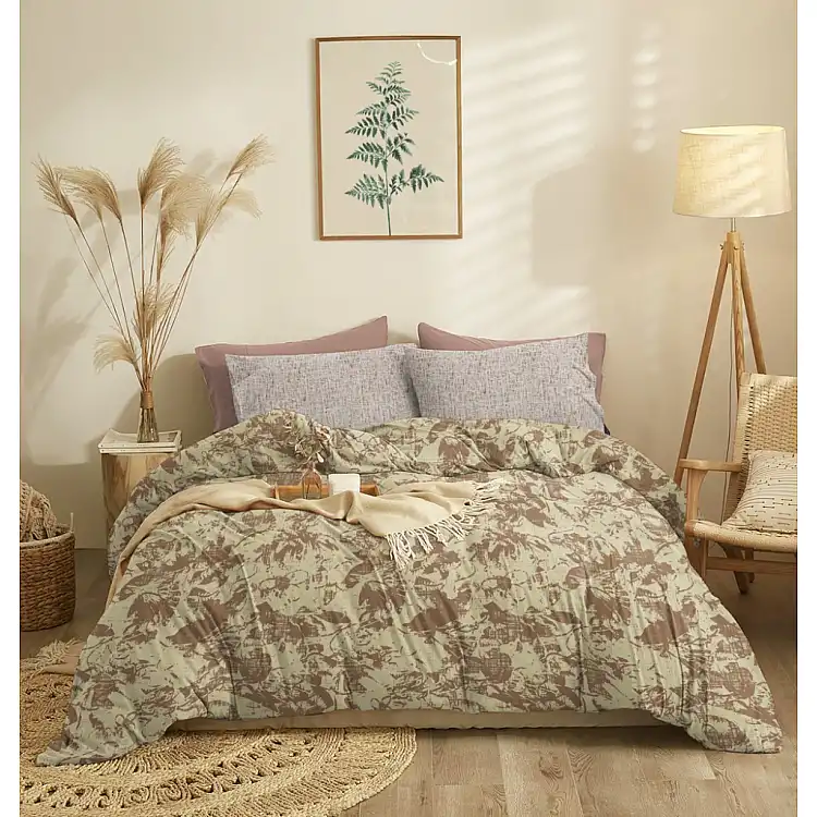 Σεντόνια Σετ Nala Cinnamon - Super King Λάστιχο (1x265x280+1x205x220+30+2 μαξ. 50×70)