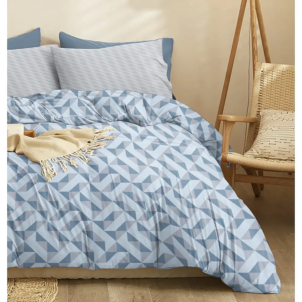 Παπλωματοθήκη Mira Blue - Υπέρδιπλη (225x245)