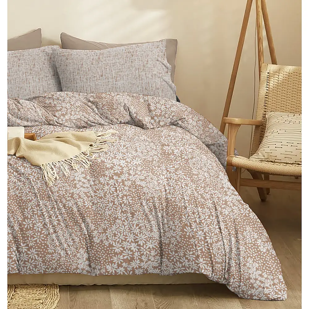 Παπλωματοθήκη Pansy Mocha - Μονή (165x245)