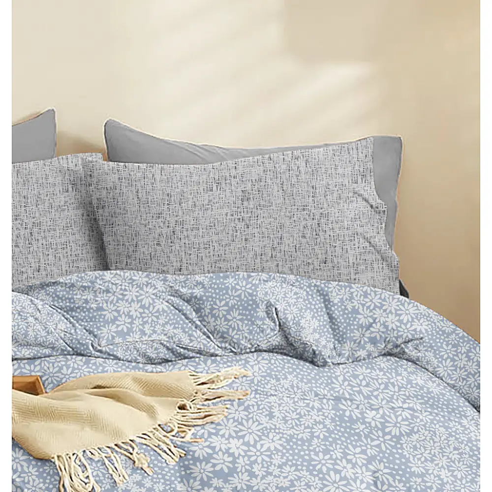 Σεντόνια Σετ Pansy Denim - Διπλό Λάστιχο (1x205x260+1x150x200+30+2 μαξ. 50×70)