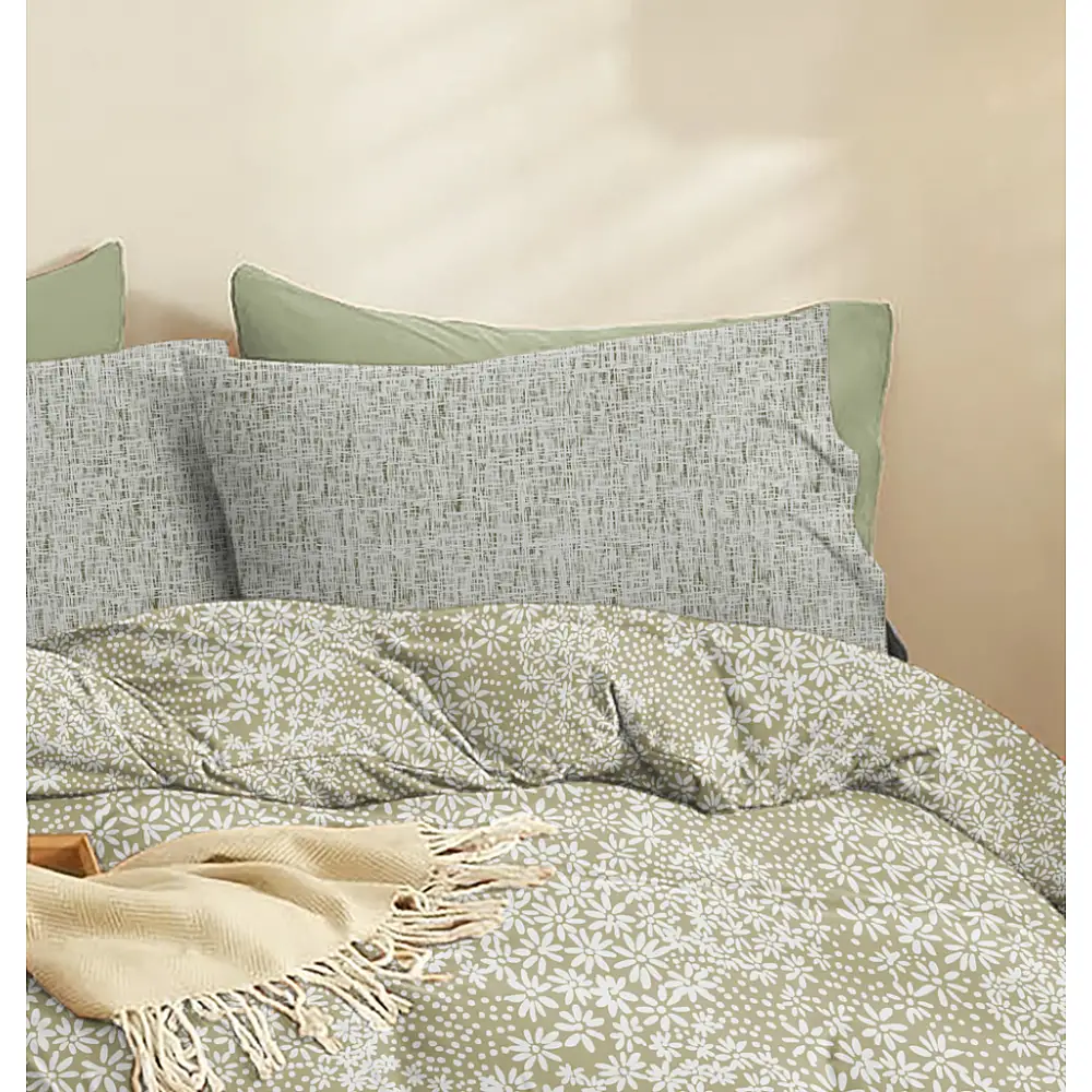 Παπλωματοθήκη Pansy Olive - Υπέρδιπλη (225x245)