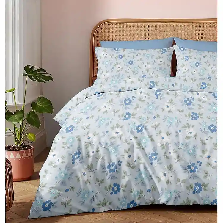 Παπλωματοθήκη Φανέλα “Winter Pleasure” Natura Blue