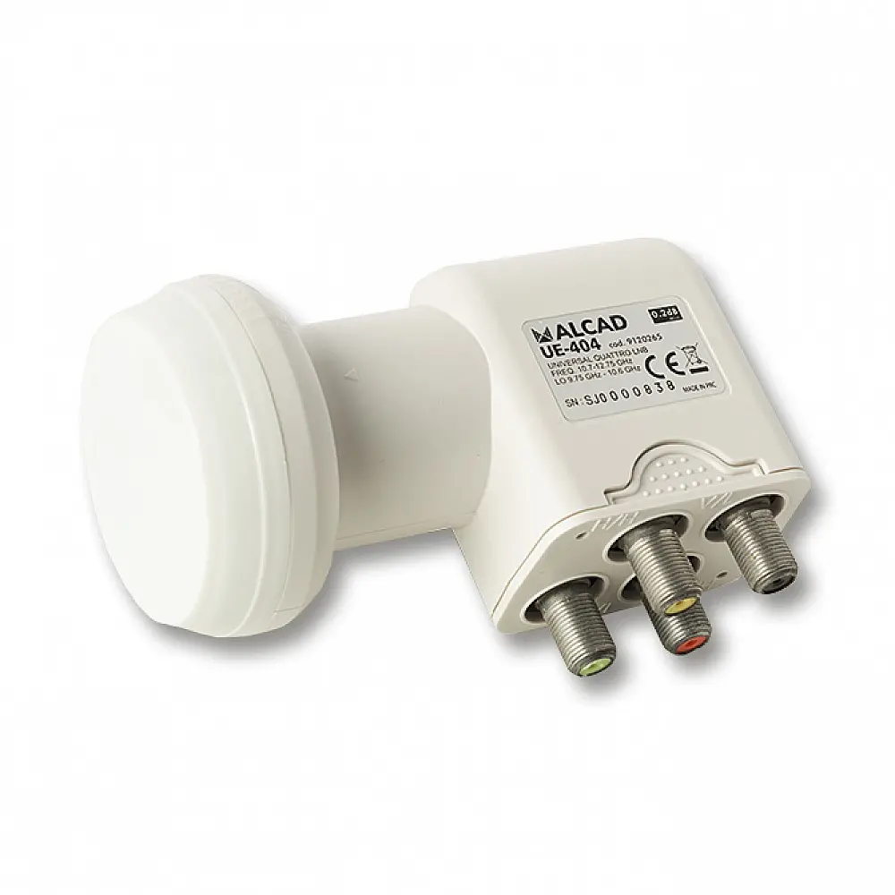 ALCAD UE-403/ UE-404 UNIVERSAL  QUATTRO LNB 0.2 dB MIN