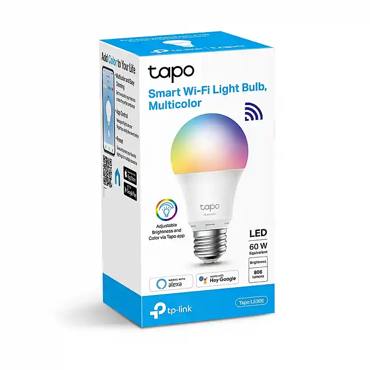 TP-LINK Tapo L530E(1 PACK) Smart Wi-Fi Light Bulb, Multicolor