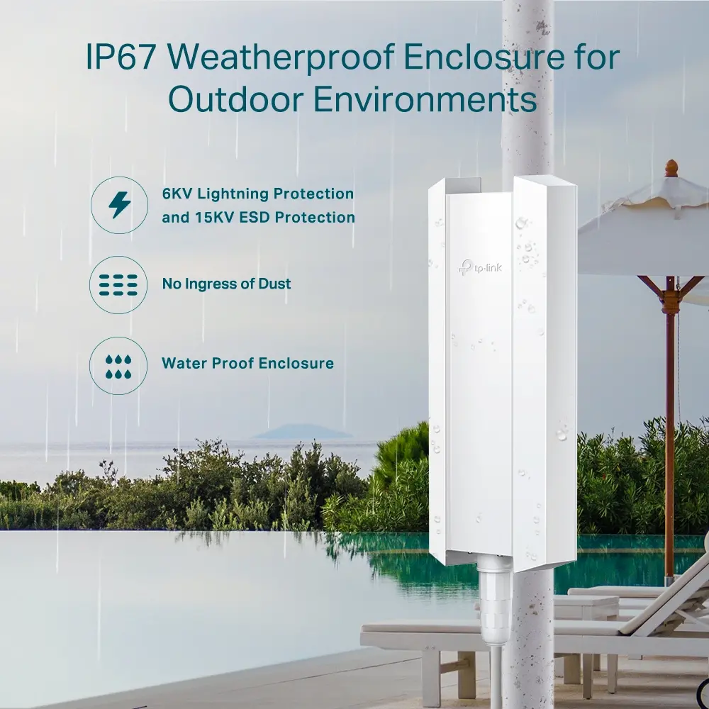 TP-LINK EAP610-OUTDOOR V1 AX1800 Indoor/Outdoor WiFi 6 Access Point TP-LINK EAP610-OUTDOOR V1 AX1800 Indoor/Outdoor WiFi 6 Access Point