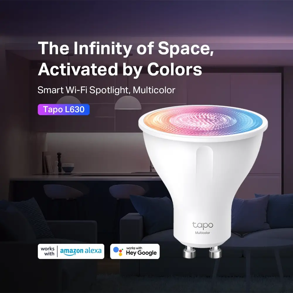 TP-Link Smart Wi-Fi Light Bulb, Multicolor - Tapo L630E