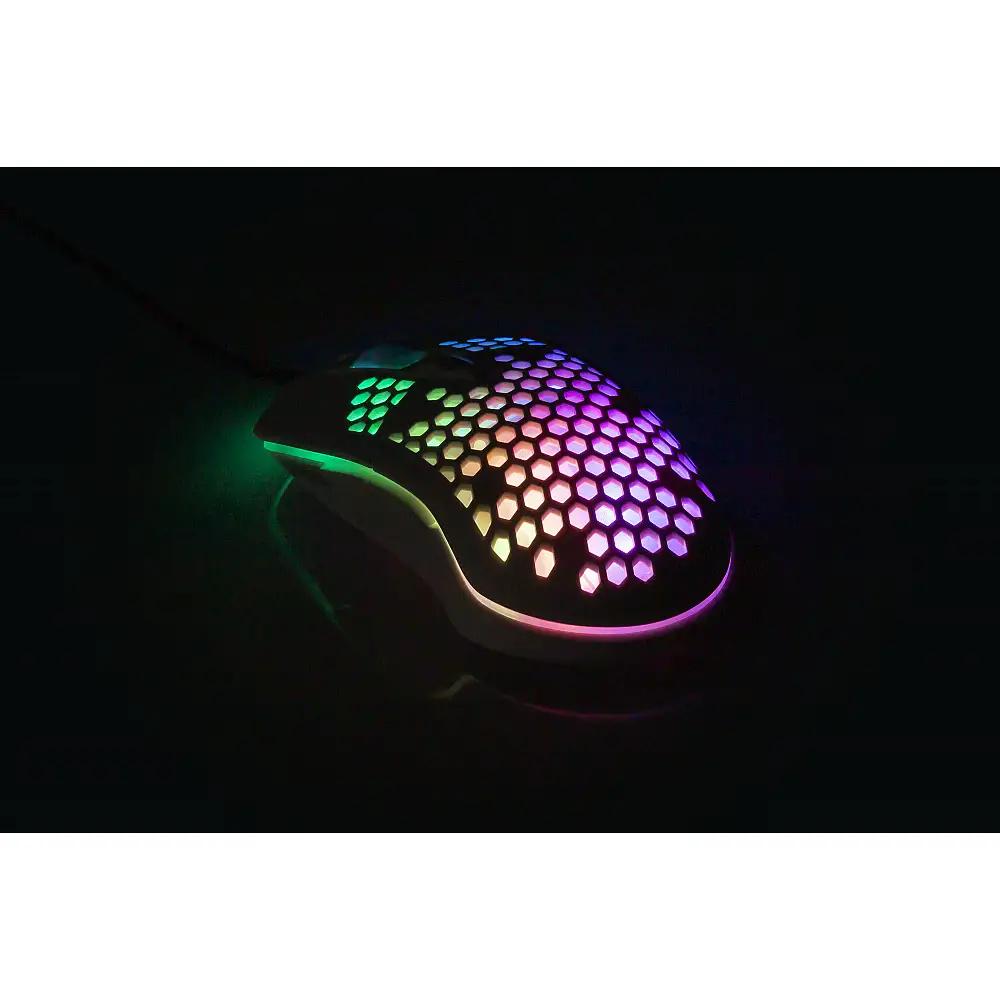 YENKEE YMS 3030WE SHOTGUN Ενσύρματο Ultra Light Ποντίκι Gaming, 6400 DPI με RGB φωτισμό και προγραμματιζόμενα πλήκτρα