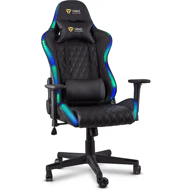 YENKEE YGC 300RGB STARDUST Gaming Καρέκλα Δερματίνης με Ρυθμιζόμενα Μπράτσα και RGB Φωτισμό