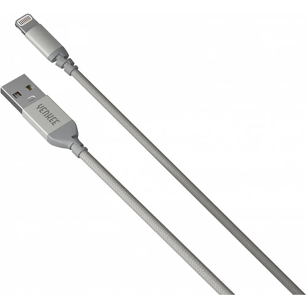 YENKEE YCU 611 SR MFi Braided Καλώδιο Lightning Φόρτισης-Δεδομένων 1μ, Γκρι YENKEE YCU 611 SR MFi Braided Καλώδιο Lightning Φόρτισης-Δεδομένων 1μ, Γκρι