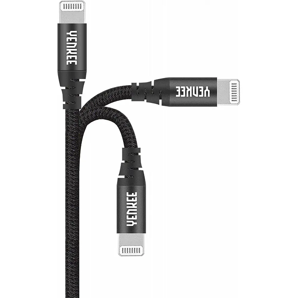 YENKEE YCU 631 BK MFi Braided Καλώδιο Φόρτισης Δεδομένων USB-C σε Lightning 1m, Μαύρο
