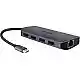 YENKEE YTC 081, 8 σε 1 Multi-port HUB (HDMI/USB/RJ45/mSD/Type-C) με σύνδεση Type-C, Γκρι