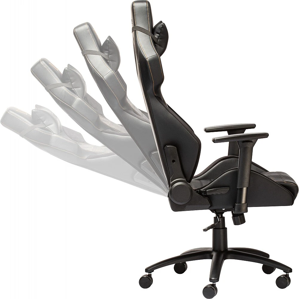 YENKEE YGC 110GD ONYX Ergonomic Gaming Chair, Μαύρη με Χρυσές Λεπτομέριες και Ρυθμιζόμενα Μπράτσα YENKEE YGC 110GD ONYX Ergonomic Gaming Chair, Μαύρη με Χρυσές Λεπτομέριες και Ρυθμιζόμενα Μπράτσα