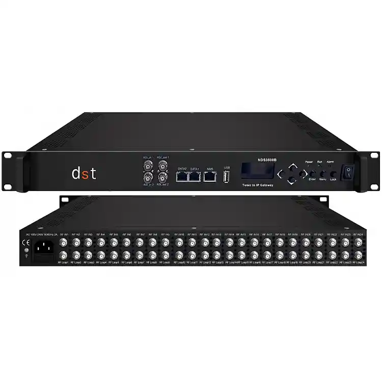 DST204IP Transmodulator 20 FTA DVB-S/S2/S2X inputs + 4 DVB-T/T2/C/ISDB-T multi-mode inputs to SPTS out