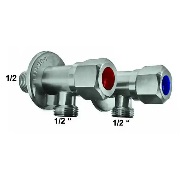ATLAS - ΔΙΑΚΟΠΤΗΣ ST/ST 304 ΣΦΑΙΡΙΚΟΣ ΓΩΝΙΑΚΟΣ 1/2"x1/2" - GLORIA