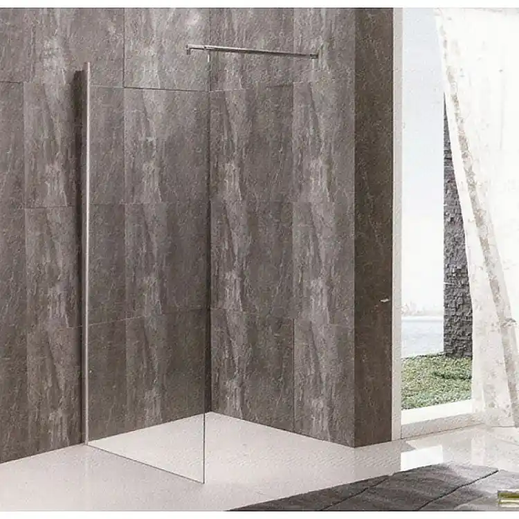 PANEL ΤΖΑΜΙ ΔΙΑ/ΝΕΣ 80*195h/8mm ME ΜΠΡΑΤΣΟ ST/ST 70-120cm - GLORIA