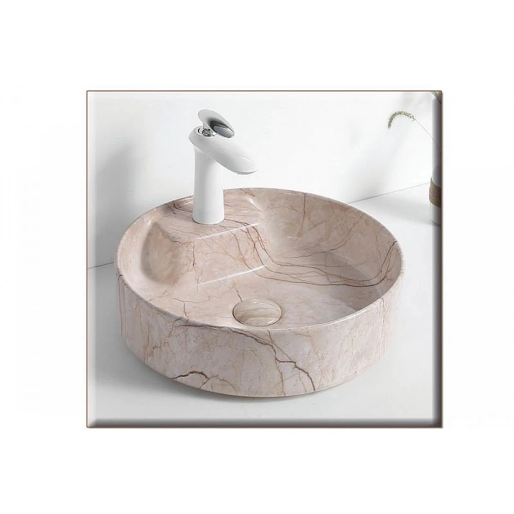 MAMBO 410*410*120 ΝΙΠΤΗΡΑΣ  DECOR ΜΠΕΖ ΜΑΡΜΑΡΟ - GLORIA