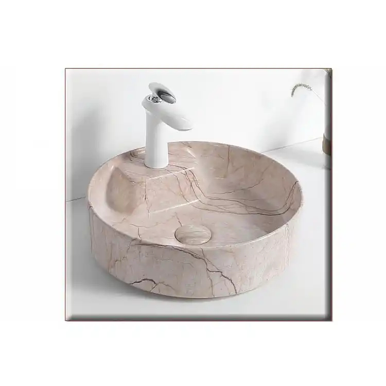 MAMBO 410*410*120 ΝΙΠΤΗΡΑΣ  DECOR ΜΠΕΖ ΜΑΡΜΑΡΟ - GLORIA