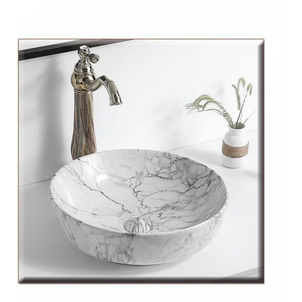 SOLANTE-2 420*420*140 ΝΙΠΤΗΡΑΣ  DECOR GREY-LIGHT  ΜΑΡΜΑΡΟ - GLORIA